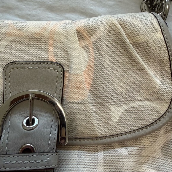Coach RARE Soho Optic Grey & Pink Shoulder Flap Bag F19238 main image 4